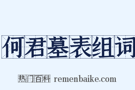 何君墓表组词是什么意思的图片
